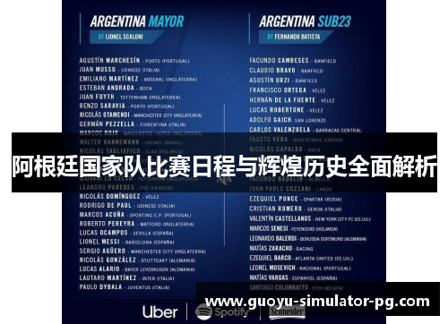 阿根廷国家队比赛日程与辉煌历史全面解析 阿根廷国家队比赛日程与辉煌历史全面解析
