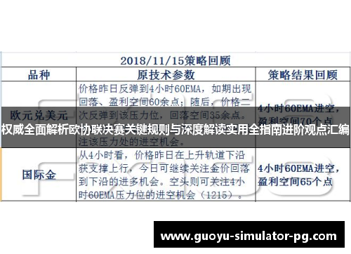 权威全面解析欧协联决赛关键规则与深度解读实用全指南进阶观点汇编